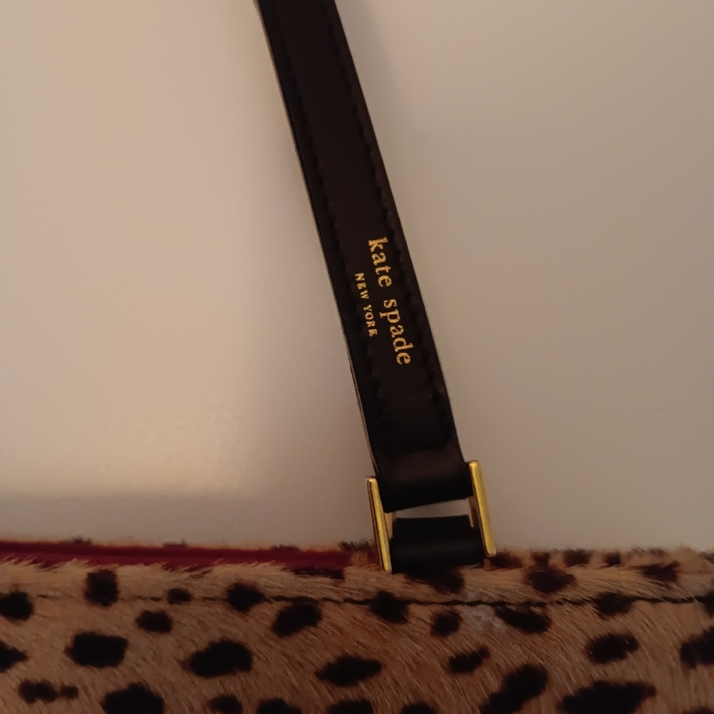 Kate Spade Leopard Print Shoulder Bag with Black Straps - Picture 2 of 6